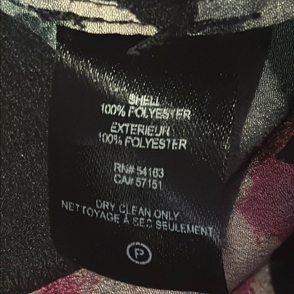 Ivanka Trump Black and Pink Floral Button Down Shirt, size small - Picture 6 of 7